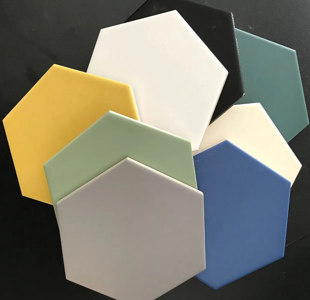 Terre D'Azur Hexagonale vloertegel grijs 15x17cm hexagon F67
