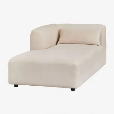 Linker Chaise Longue Voor Modulaire Bank Fogler Corduroy Beige – Linnen - Sklum