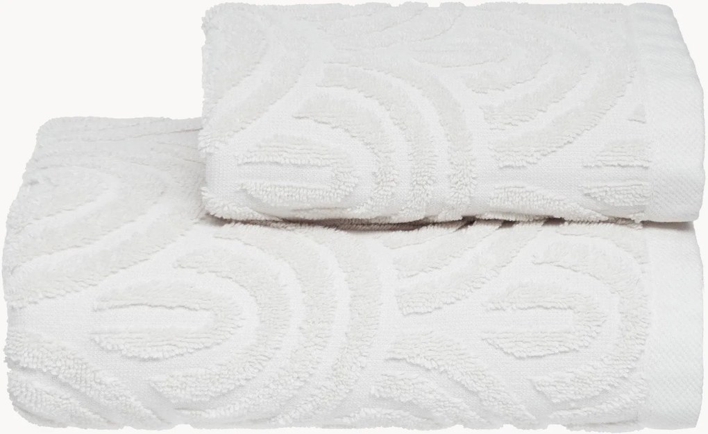 Jacquard handdoekenset Petra van katoen, 2-delig