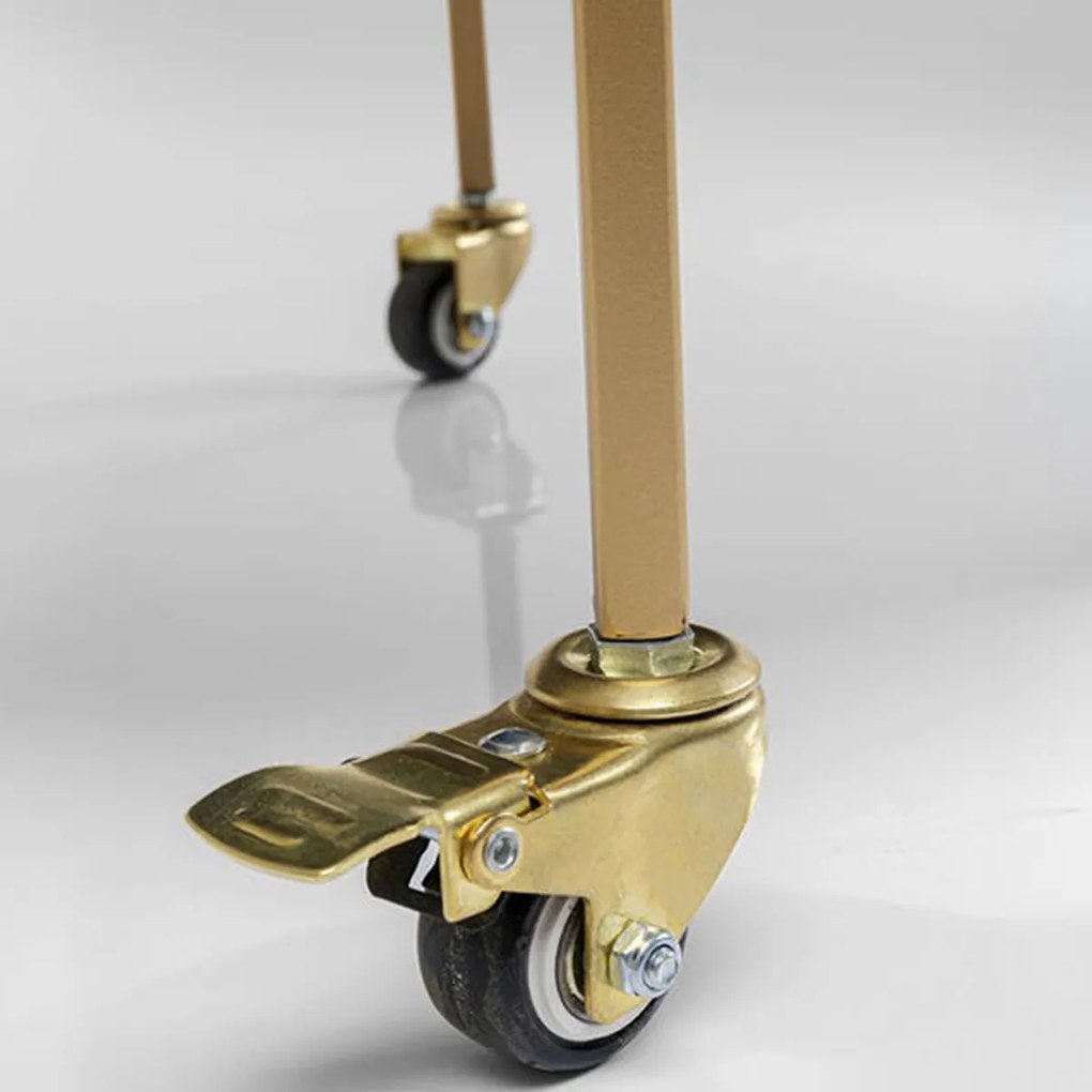 Kare Design Emilia Ronde Trolley Goud - 57 X 47.5cm.