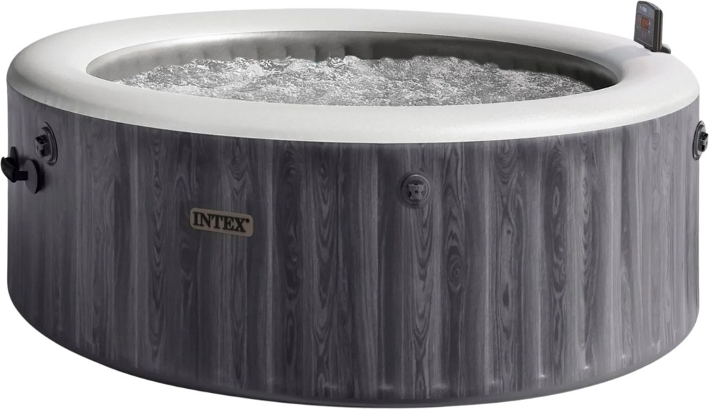 Intex PureSpa Greywood Deluxe - 4 Persoons - WiFi&amp;LED -Ø 196 cm