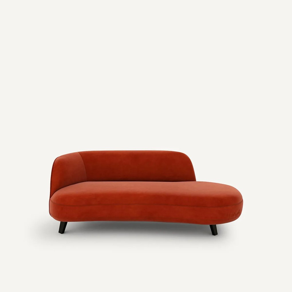 Slaapbank, fluweel, ROSEBURY, ontwerp Emmanuel Gallina