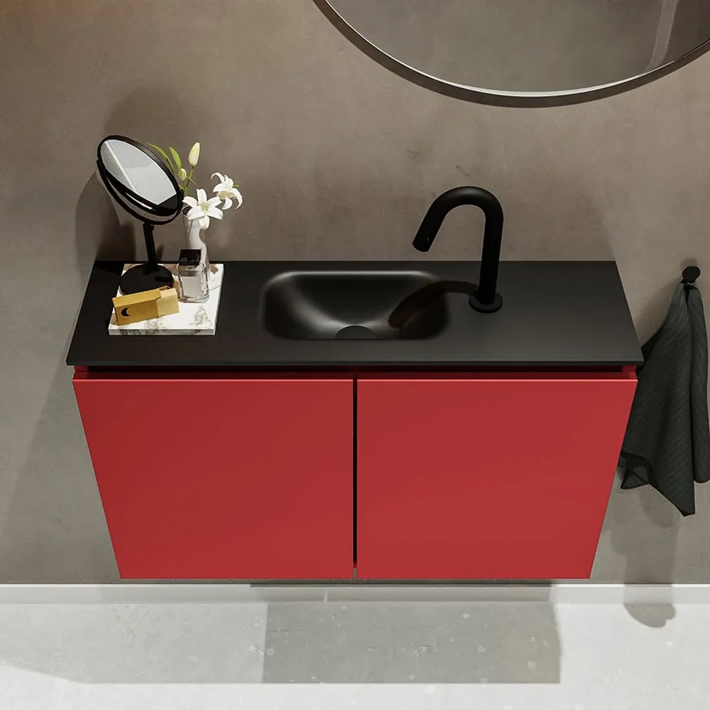 Mondiaz Ture 80cm toiletmeubel fire met wastafel urban midden 1 kraangat