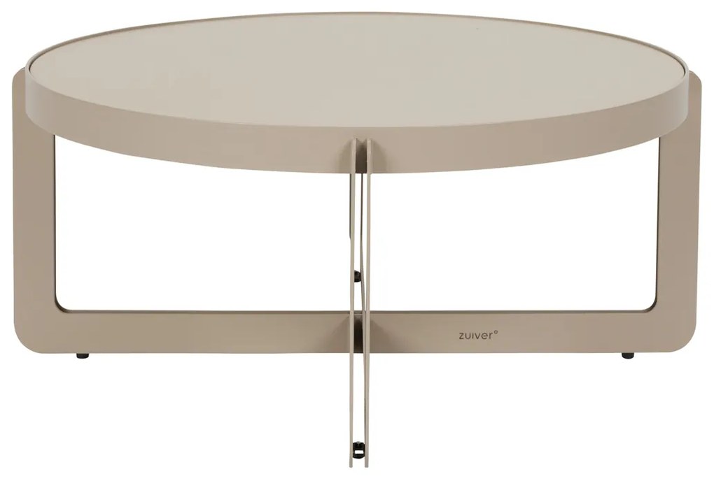 Zuiver Centre Round Beige Ronde Design Salontafel Beige - 68 X 68cm.