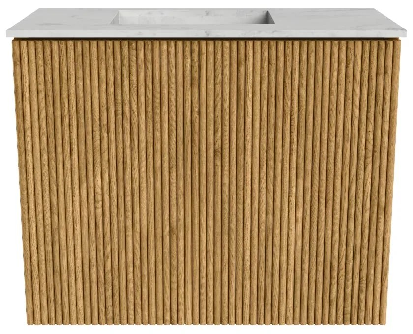 Mondiaz Joya DLux 50cm toiletmeubel oak met wastafel faye links 1 kraangat opalo
