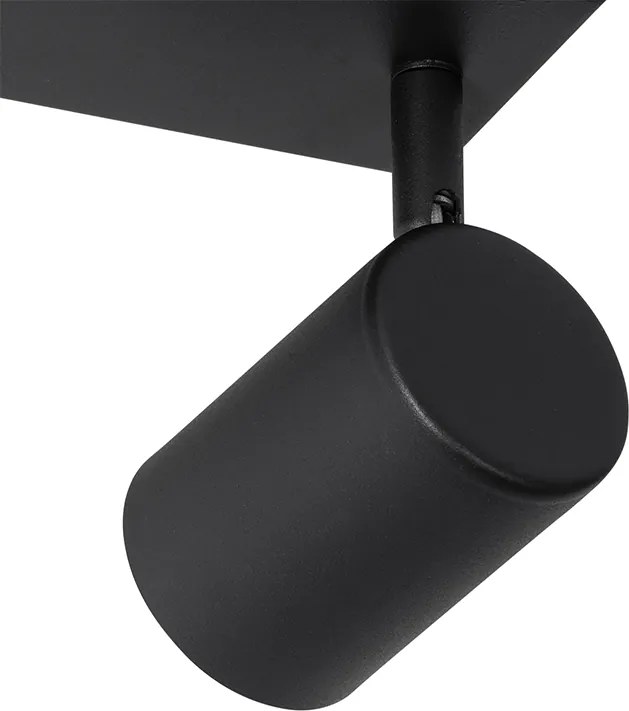 Moderne plafondlamp zwart 2-lichts verstelbaar rechthoekig - Jeana