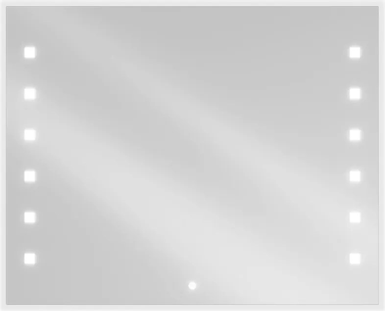 Mexen Ner verlicht spiegel voor de badkamer 100 x 80 cm, LED 6000K, anti-condens - 9809-100-080-611-00