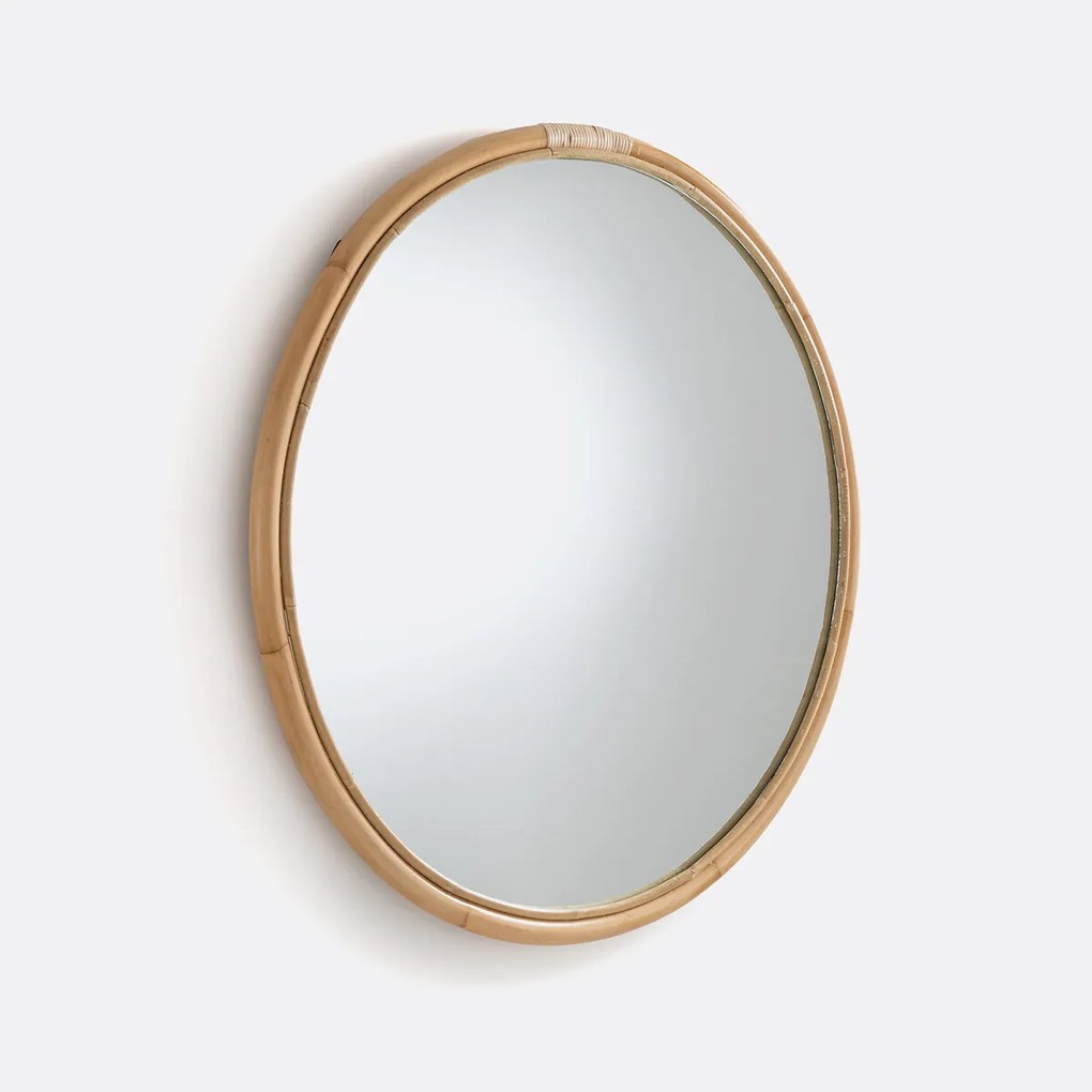 Ronde spiegel in rotan Ø90 cm, Nogu