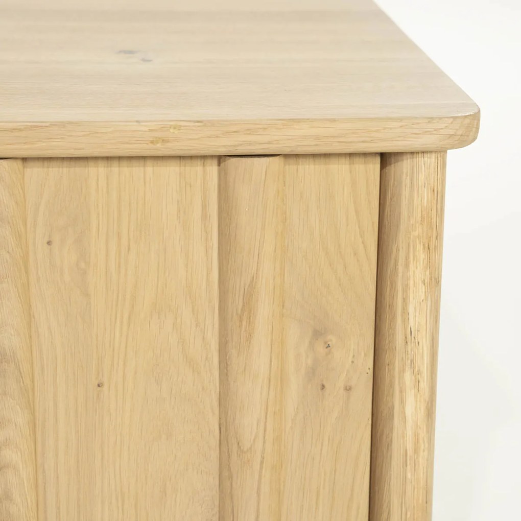 Eleonora Jake Modern Tv-meubel Eikenhout Naturel 183 Cm - 183x47x50cm.