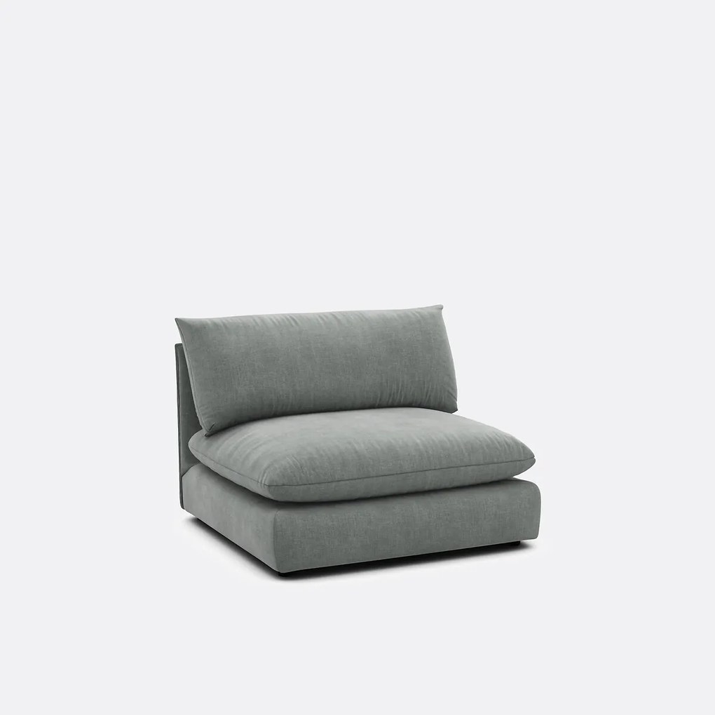 Zitelement voor modulaire sofa, in gestructureerde stof, Malo