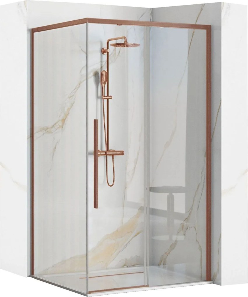 Rea Solar Copper Brush 90x90 Douchecabine