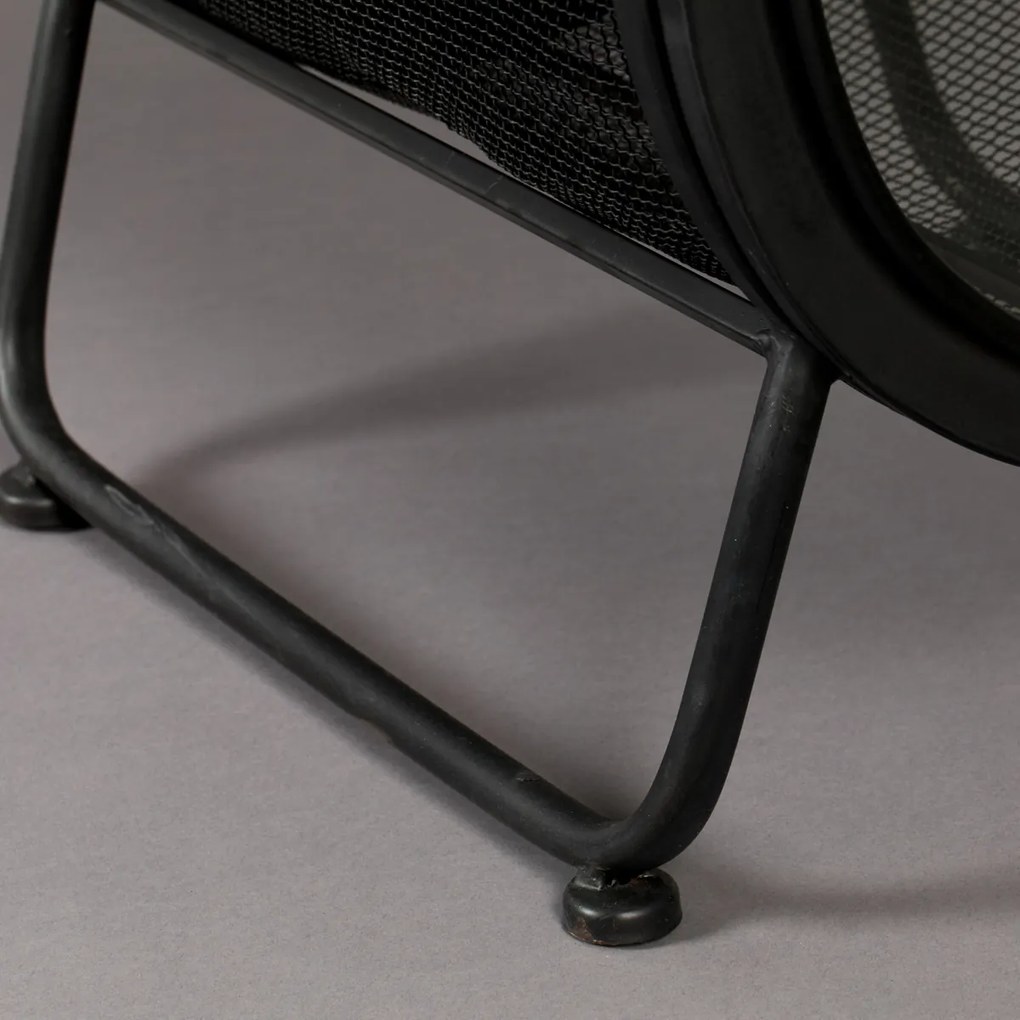 Dutchbone Oval Ovale Vitrine Zwart Metaal - 46x46x181cm.