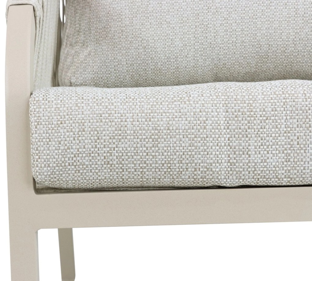 Stoel en Bank Loungeset 5 personen Aluminium/rope Taupe Lifestyle Garden Furniture Biagio