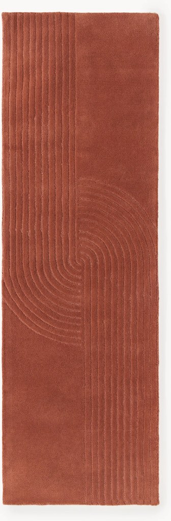 Handgetuft wollen loper Mason