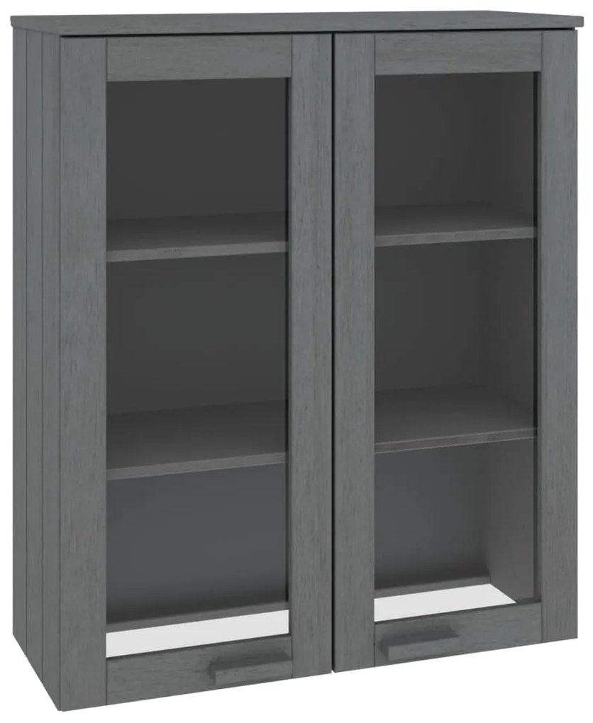 vidaXL Opzetkast 85x35x100 cm massief grenenhout donkergrijs