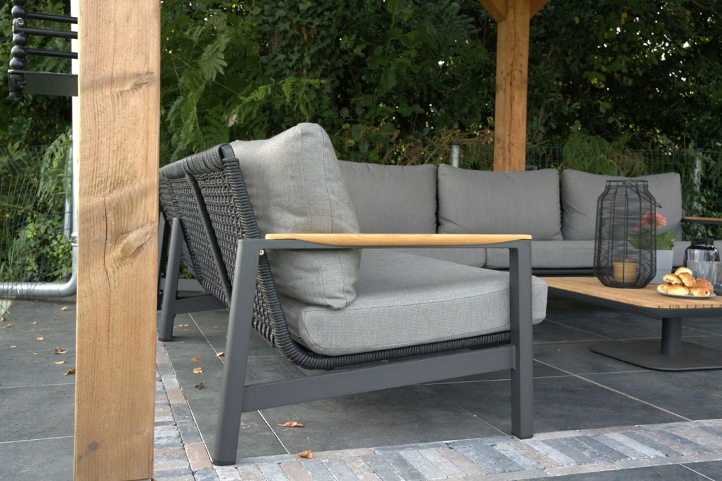 Hoek loungeset 5 personen Aluminium/Rope Grijs  Coco Ralph/Riviera