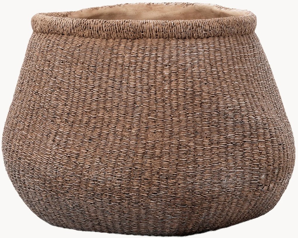 Handgemaakte bloempot Faux-Puff van beton, H 30 cm