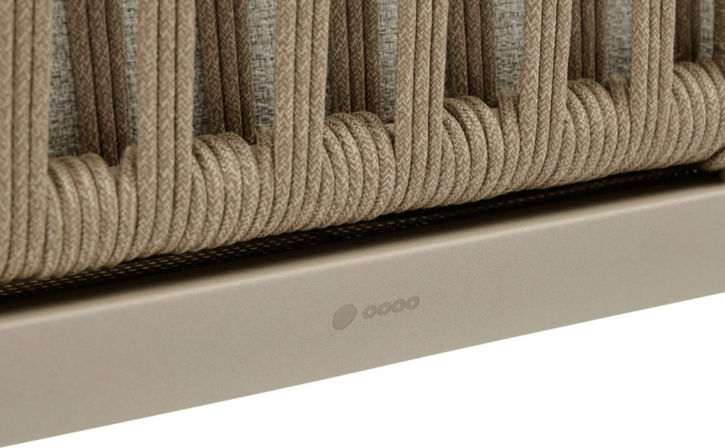 Tuinset 6 personen 220 cm Rope Taupe Domani Furniture Trivento/Belluno