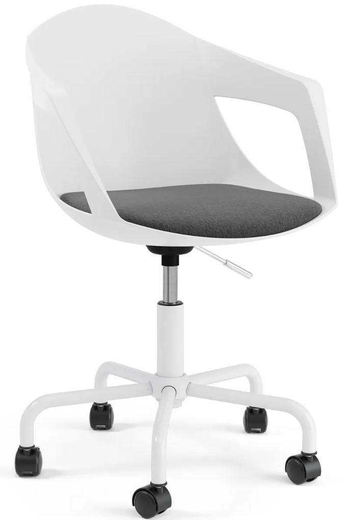 Tenzo Drop Office Bureaustoel – Set Van 2 - Witte Kuipstoel Met Armleuningen