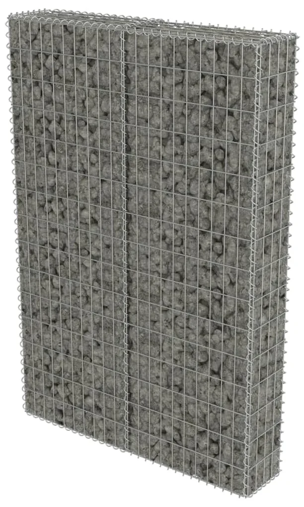 vidaXL Schanskorfmuur met deksels 100x20x150 cm gegalvaniseerd staal