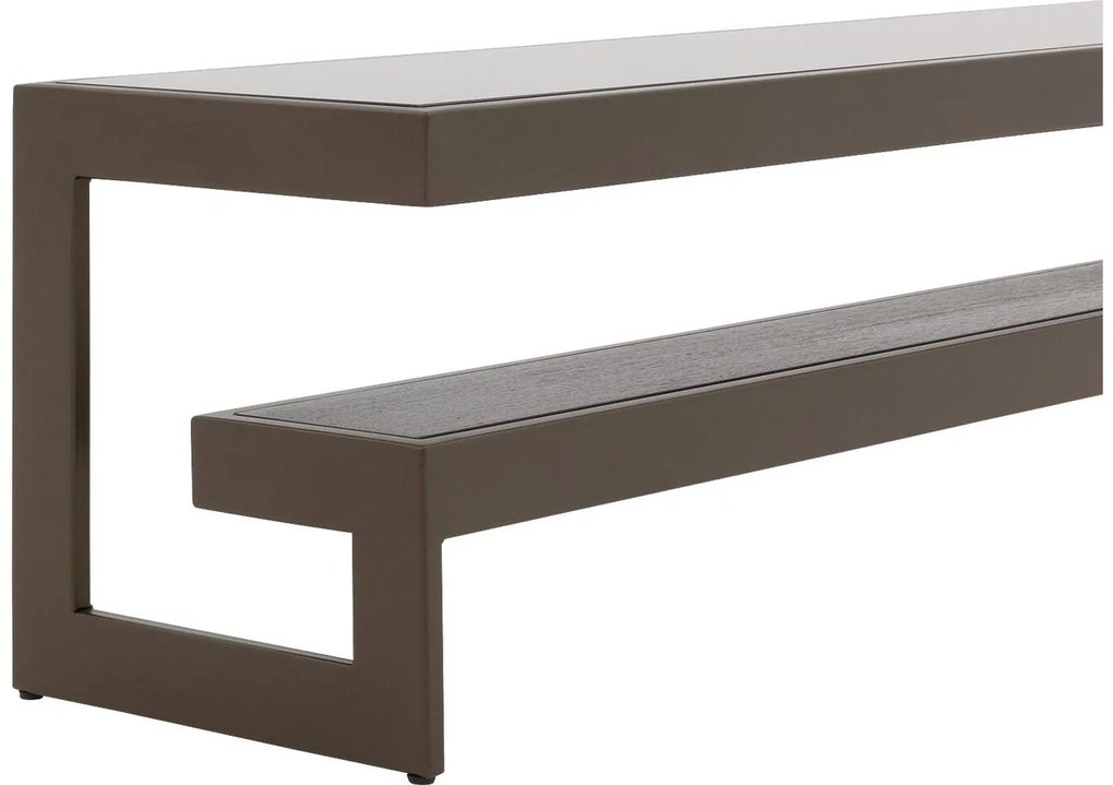 Goossens Excellent Salontafel Lux vierkant, glas zwart, elegant chic, 160 x 43 x 35 cm