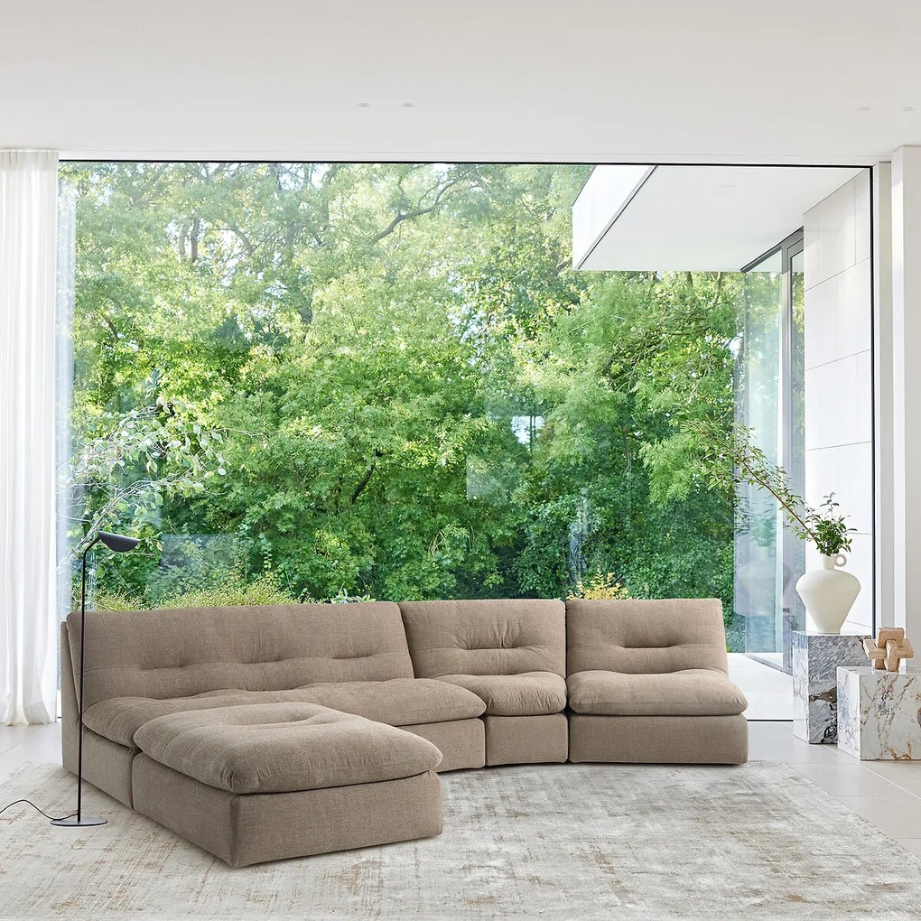 Hoekmodule, in gemêleerde stof, GIULIANO