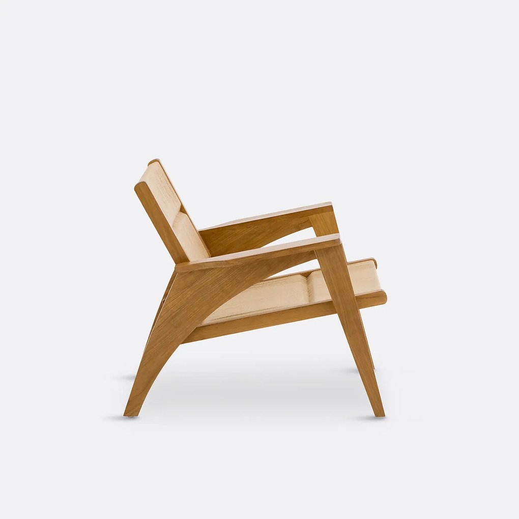 Fauteuil teak en vlechtwerk, Tekora