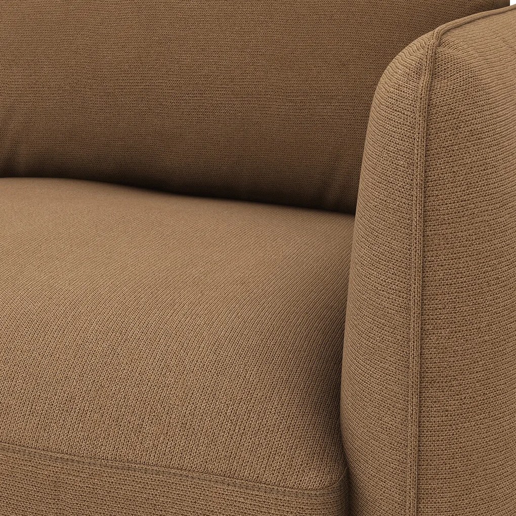 Hoekbank links, 4 zits, in polyester, LOMÉO