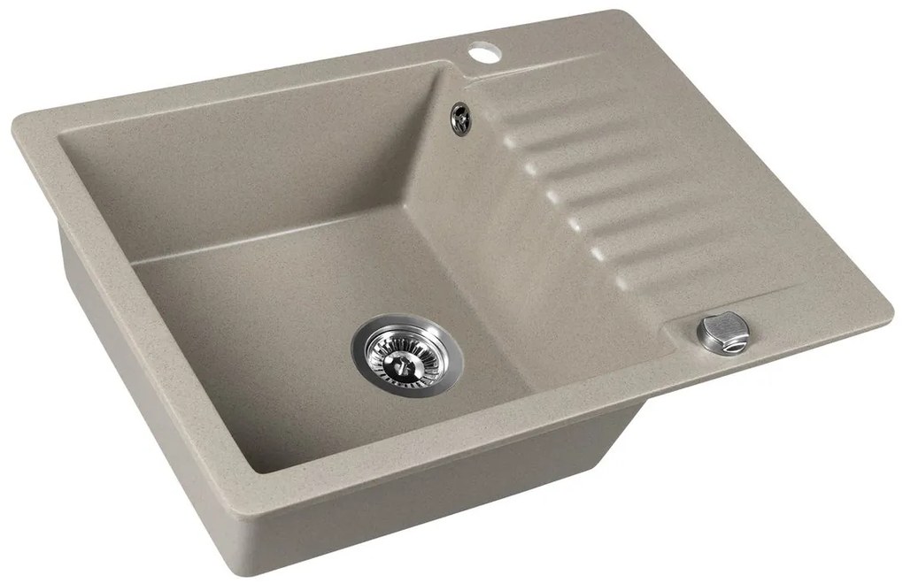 Sapho spoelbak 71x50cm met kraangat beige graniet