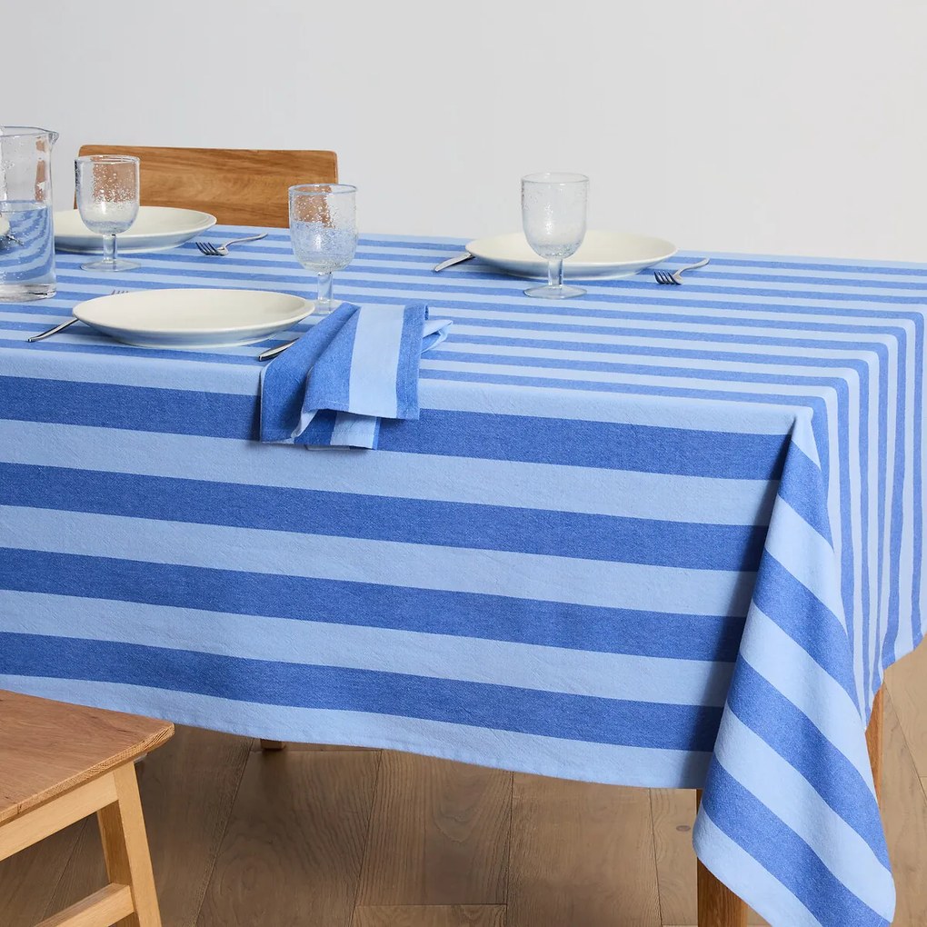 Geweven-geverfd tafelkleed met strepen, 30% gerecycled katoen, MIRELLA