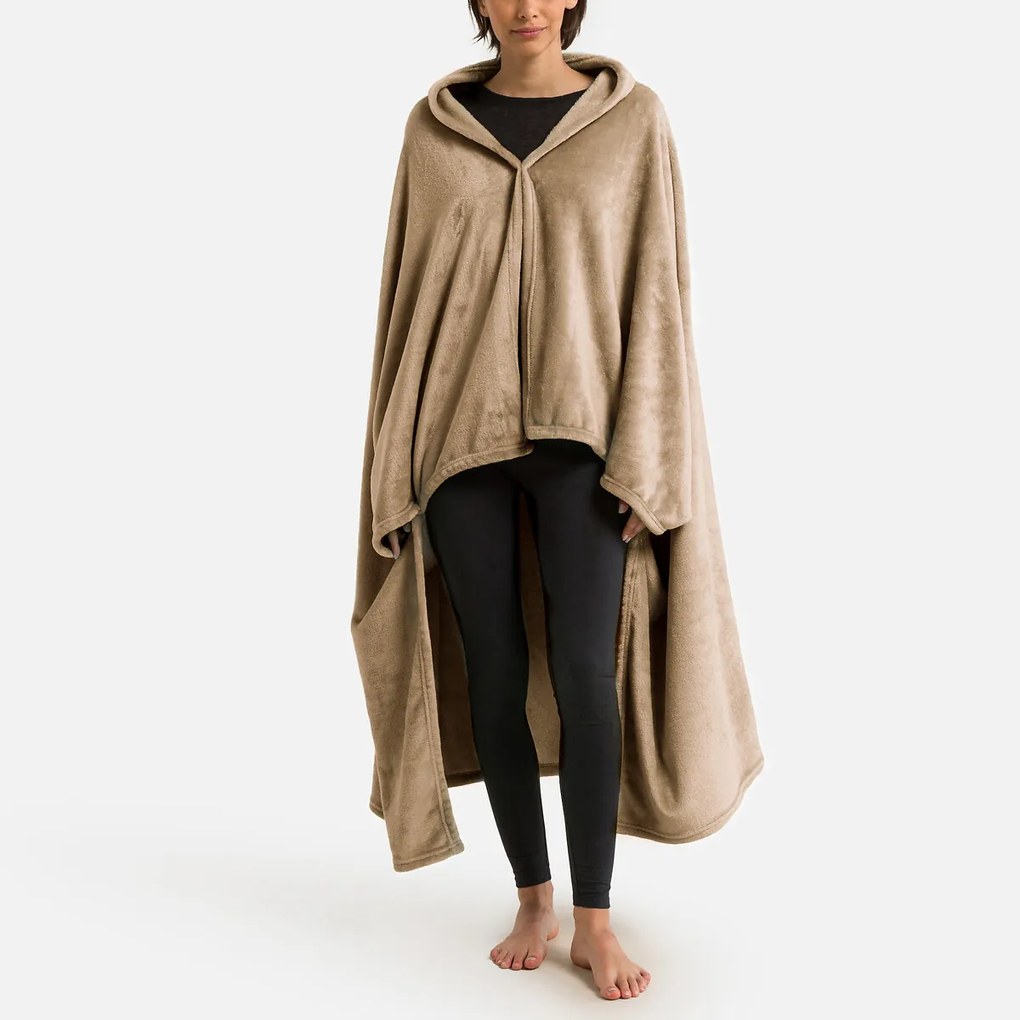 Fleece plaid met mouwen, recycled polyester, Javi