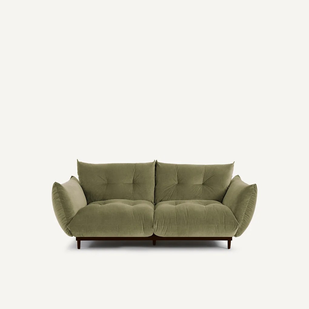 3-zits compacte bank in stoned fluweel, VITORIA