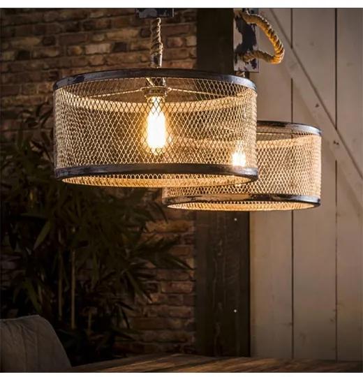 Hanglamp Industrieel Daley 2-lichts | Kalfort | Metaal | Grijs   | Cavetown