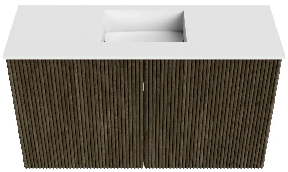 Mondiaz Joya 70cm toiletmeubel shadow met wastafel faye midden zonder kraangat talc