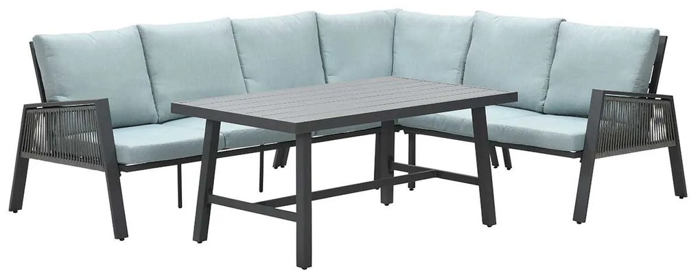 Garden Impressions Brendon lounge dining set 4-delig rechts - mint grijs