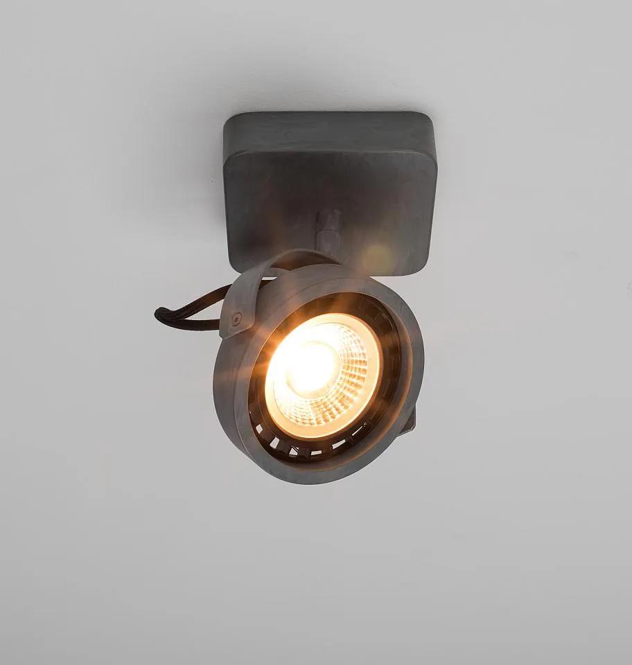 Zuiver Dice-1 Plafondspot - DTW Dim To Warm Dimbare LED - Gegalvaniseerd Grijs
