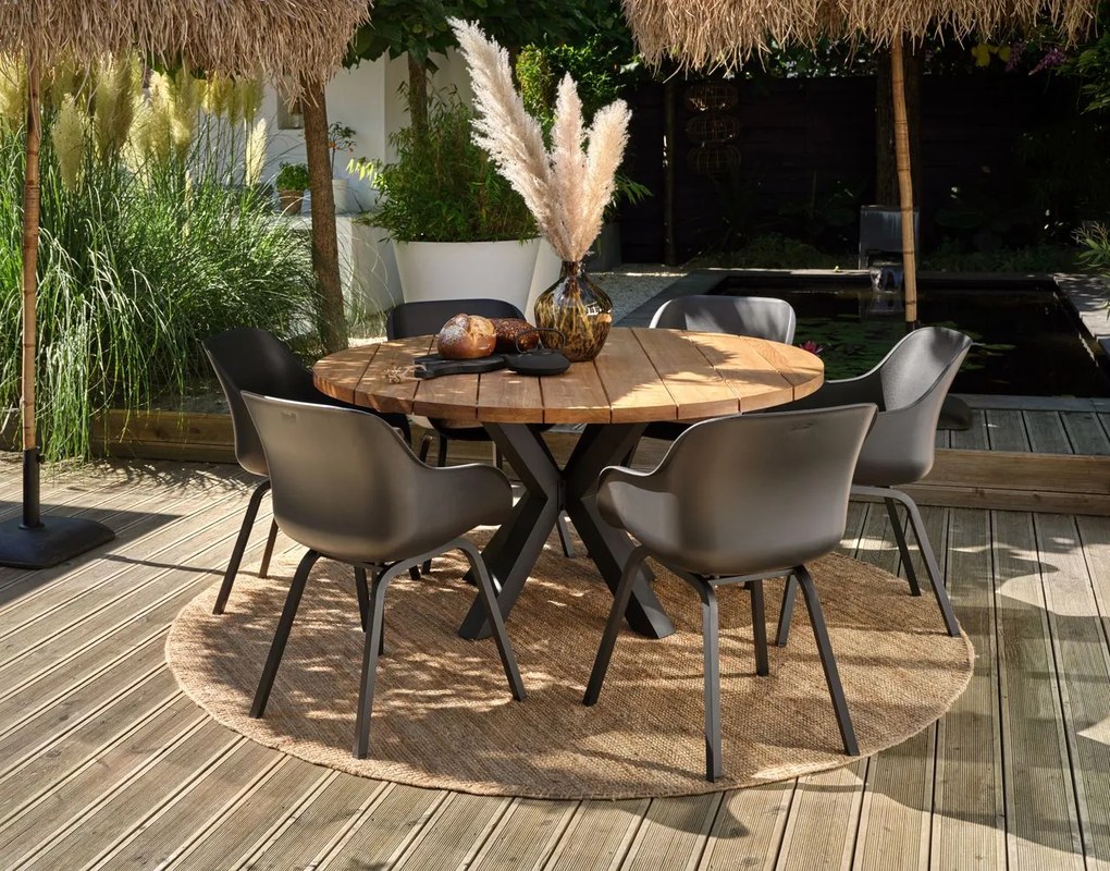 Hartman Le Soleil Element dining armstoel - Carbon black/Black