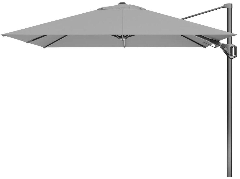 Platinum Voyager zweefparasol T2 2,7x2,7 m. - Light grey met Modena voet en hoes