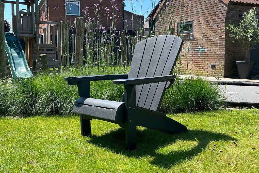 Keter Alpine Adirondack Loungestoel met Bekerhouder - Antraciet