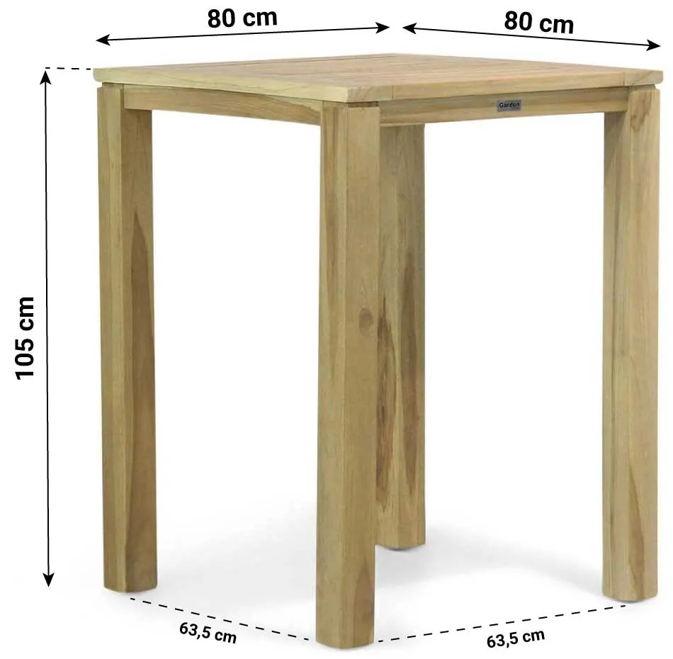 Garden Collections Brighton Bartafel X Teak Old Teak Greywash