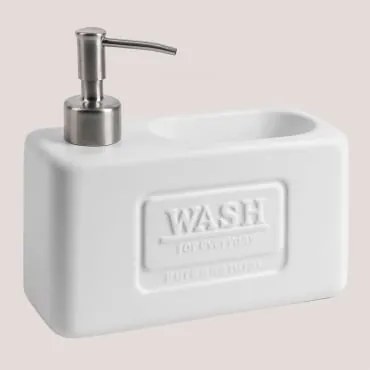 Keramische Keukenzeepdispenser Yaddiel Wit - Sklum