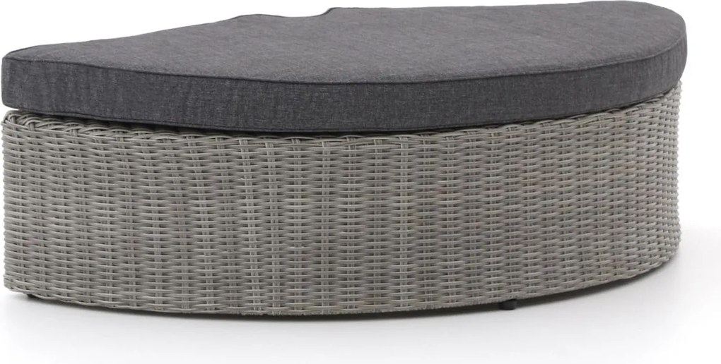 Voetenbank | Intenso  Venetië | Wicker (vlechtwerk) | Grijs/Antraciet | 130x70cm | Kees Smit Tuinmeubelen