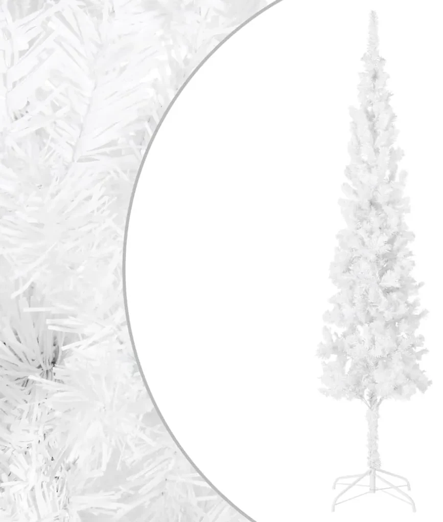 vidaXL Kerstboom smal 210 cm wit