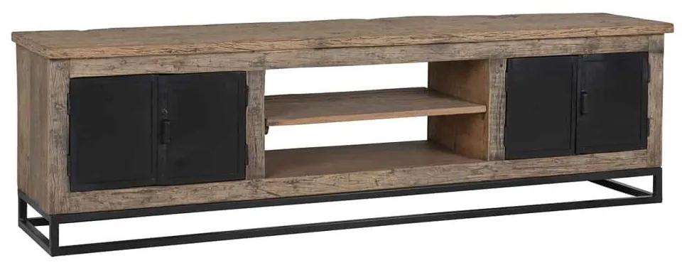 Richmond TV-meubel Raffles 4-Deuren Gerecyceld Hout 180cm - Gerecycled hout - Metaal - Richmond Interiors