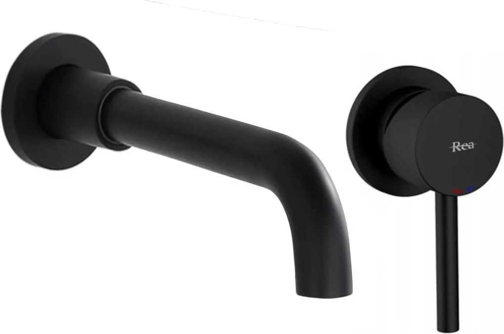 Inbouw wastafelkraan Rea Lungo Long Black + BOX