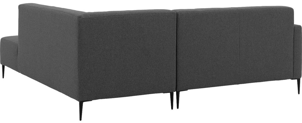 Goossens  Key West grijs, stof, 2-zits, modern design met ligelement rechts