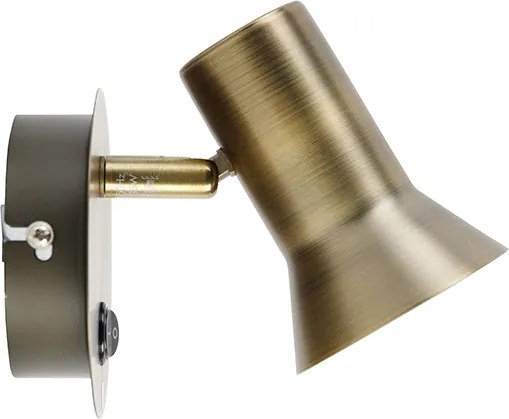 Smart wandspot brons draai- en kantelbaar met schakelaar incl. Wifi GU10 50mm - Karin 1