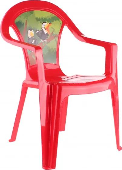 Kinderstoel Jungle 51 cm rood
