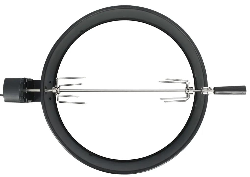 vidaXL BBQ rotisserie ring 57 cm zwart