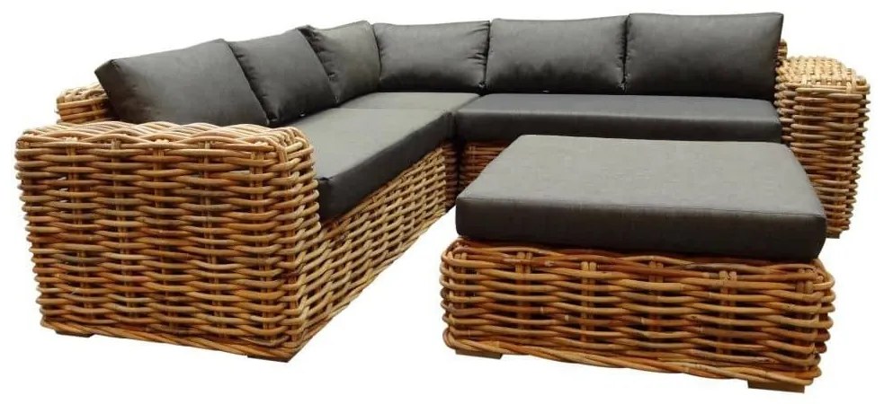 Showroommodel Sabuga hoek loungeset 4-delig naturel rotan